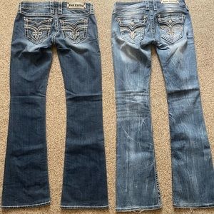 Rock revivals womens 27 inseam 34 inches long.